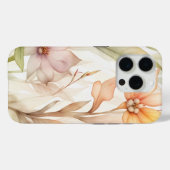 Waterverf bloemenmotief met roze, Oranje geel Case-Mate iPhone Case (Achterkant (horizontaal))