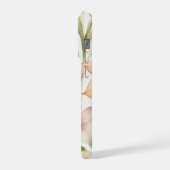 Waterverf Bloemenmotief met Roze, Sinaasappel, Gee iPhone Hoesje (Linkerkant)