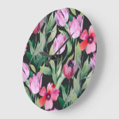 Waterverf bloemenmotief, naadloos mooi motief. grote klok (Hoek)