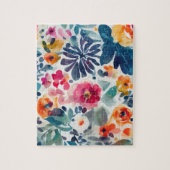 Waterverf bloemenmotief Schattigee bloemen Legpuzzel (Verticaal)