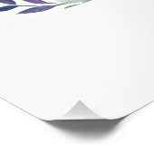 Waterverf bloemennep vos gepersonaliseerd perfect poster (Hoek)
