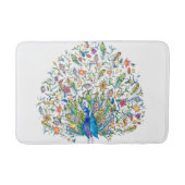 Waterverf bloemenopeacock  badmat (Voorkant)