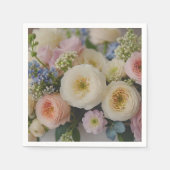 waterverf bloemenpapier servetten (Voorkant)