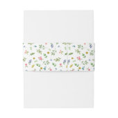 Waterverf Bloemenpastel Elegante bruiloft Uitnodigingen Wikkel (Achterkant Voorbeeld)