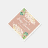 Waterverf bloemenpastel roze tuin baby shower servet (Hoek)