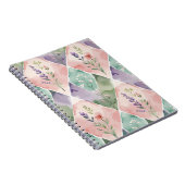 Waterverf Bloemenpatchwork Notitieboek (Rechterzijde)