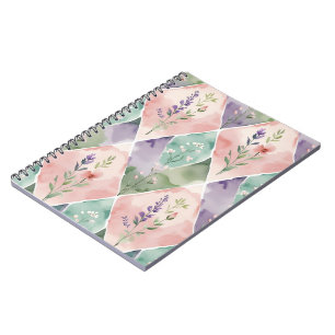 Waterverf Bloemenpatchwork Notitieboek