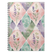 Waterverf Bloemenpatchwork Notitieboek (Voorkant)