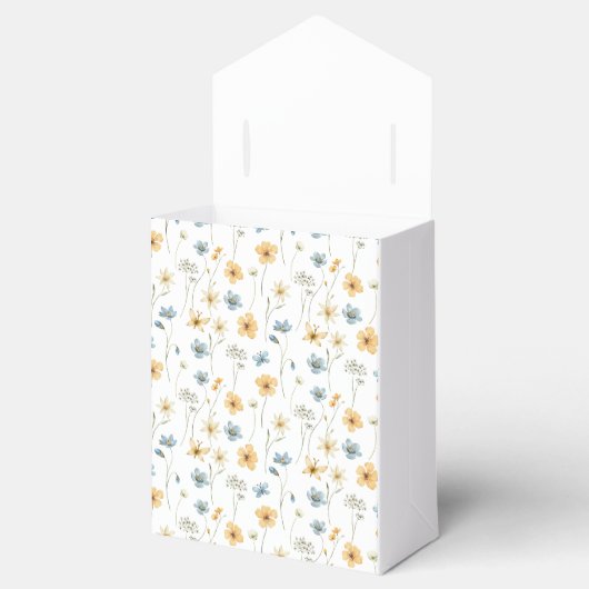 Waterverf bloemenpatroon baby shower dank u bedankdoosjes (Geopend)