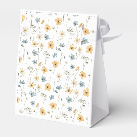 Waterverf bloemenpatroon baby shower dank u bedankdoosjes (Achterkant)