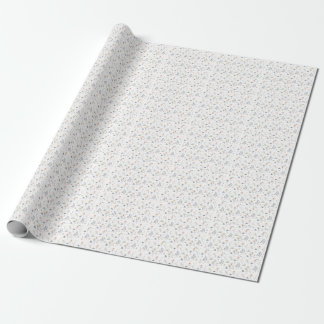 Waterverf bloemenpatroon en bladpatroon cadeaupapier