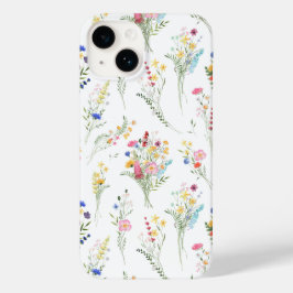 Waterverf Bloemenpatroon van Wilde Bloemen Case-Mate iPhone 14 Hoesje