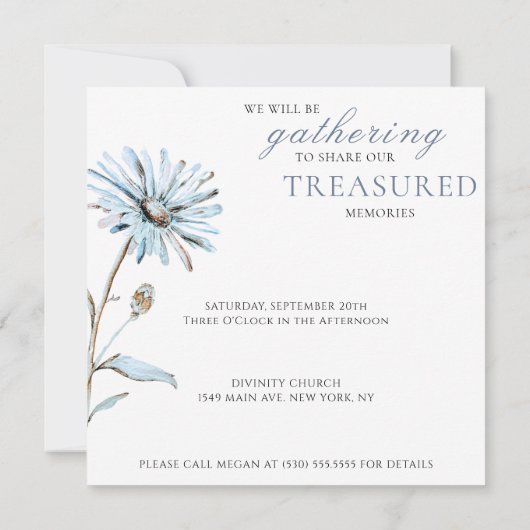 Waterverf Bloemenpatroonviering van het leven Kaart (Achterkant)