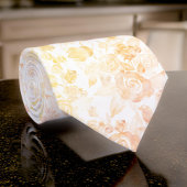 Waterverf Bloemenperzik Fuzz Stropdas