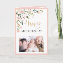 Waterverf Bloemenperzik Roze Moederdag Foto