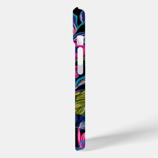 Waterverf bloemenpioen Monogram Case-Mate iPhone Case (Achterkant / Links)