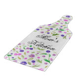 Waterverf Bloemenplank – Aangepast verjaardagscade Snijplank (Hoek)