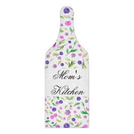 Waterverf Bloemenplank – Aangepast verjaardagscade Snijplank