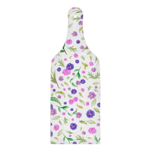 Waterverf Bloemenplank – Cadeau voor Pas getrouwd  Snijplank (Voorkant)