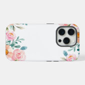 Waterverf bloemenrand iPhone hoesje (Achterkant horizontaal)