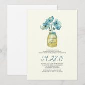 waterverf bloemenREPETITIE DINER Kaart (Voorkant / Achterkant)