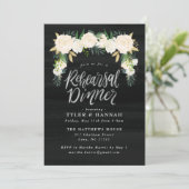 Waterverf Bloemenrepetitie Dineruitnodiging Kaart (Staand voorkant)