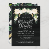 Waterverf Bloemenrepetitie Dineruitnodiging Kaart (Voorkant / Achterkant)