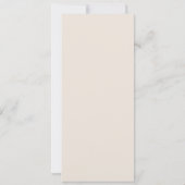 Waterverf Bloemenring op Beige Menu Kaart (Achterkant)