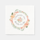 Waterverf Bloemenring Vrijgezellenfeest Servetten (Voorkant)