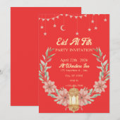 Waterverf bloemenrode achtergrond kaart (Voorkant / Achterkant)