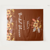 Waterverf Bloemenroest Vrijgezellenfeest Welkom Wandkleed (Voorkant (horizontaal))