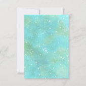 Waterverf Bloemenrouwblauw Bedankkaart (Achterkant)