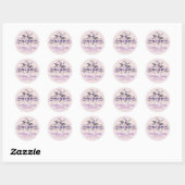 waterverf bloemenroze Halloween adreslabel Ronde Sticker (Vel)