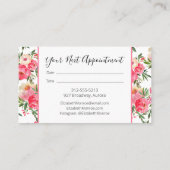 Waterverf Bloemensalon Hair Stylist Visitekaartje (Achterkant)