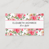 Waterverf Bloemensalon Hair Stylist Visitekaartje (Voorkant)