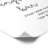 Waterverf bloemensangria barposter poster (Hoek)