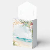 Waterverf bloemenscene strand zomer bruiloft bedankdoosjes (Geopend)