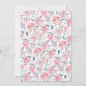 Waterverf Bloemenschets Geometrisch Vrijgezellenfe Kaart (Achterkant)