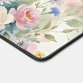 Waterverf Bloemenschildering Roze Bureaumat (Hoek)
