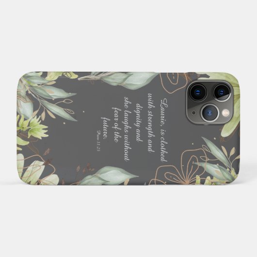 Waterverf bloemenschrift, Case-Mate iPhone case (Achterkant (horizontaal))