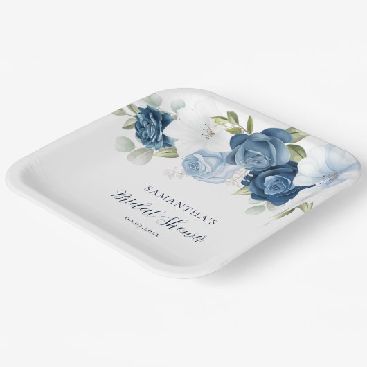 Waterverf Bloemenschrift Modern Vrijgezellenfeest Papieren Bordje (Gebogen)