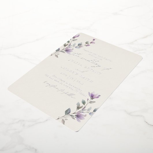  waterverf bloemenscript bruiloft folie uitnodiging (Gedraaid)