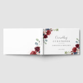Waterverf Bloemenscript Fall Wedding Gastenboek (Volledig)