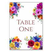 Waterverf Bloementabel Nummer Kaart (Achterkant)