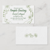 Waterverf bloementempel verzegeling behuizing Kaar Informatiekaartje (Voorkant / Achterkant)