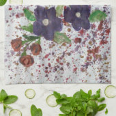  waterverf bloementheedoek theedoek (Gevouwen)