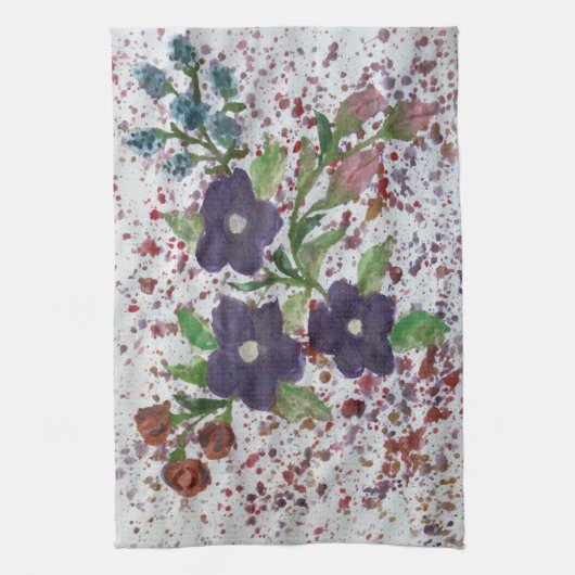  waterverf bloementheedoek theedoek (Verticaal)