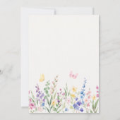 Waterverf bloementuin bruiloft kaart (Achterkant)