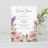 Waterverf Bloementuin Bruiloftsborrel Kaart (Staand voorkant)