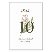 Waterverf Bloementuin. Elegante luchtige bruiloft Kaart (Achterkant)